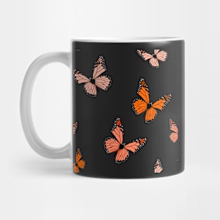 Orange Butterfly Pattern Mug